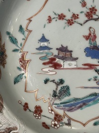 Collection vari&eacute;e en porcelaine de Chine famille rose et verte, 18/19&egrave;me
