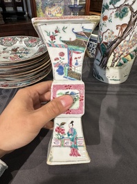 Collection vari&eacute;e en porcelaine de Chine famille rose et verte, 18/19&egrave;me