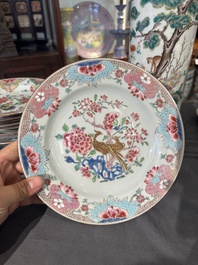 Collection vari&eacute;e en porcelaine de Chine famille rose et verte, 18/19&egrave;me