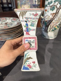 Collection vari&eacute;e en porcelaine de Chine famille rose et verte, 18/19&egrave;me