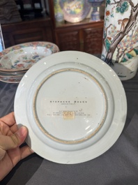 Collection vari&eacute;e en porcelaine de Chine famille rose et verte, 18/19&egrave;me