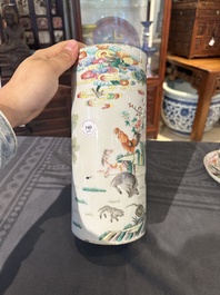 Collection vari&eacute;e en porcelaine de Chine famille rose et verte, 18/19&egrave;me