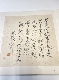 Drie albums: 'Jiang Hanting 江寒汀 (1904-1963), Lin Sanzhi 林散之 (1898-1989) en Qi Gong 启功 (1912-2005)', inkt en kleur op papier