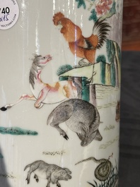 Collection vari&eacute;e en porcelaine de Chine famille rose et verte, 18/19&egrave;me