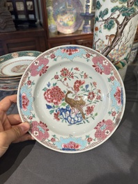 Collection vari&eacute;e en porcelaine de Chine famille rose et verte, 18/19&egrave;me