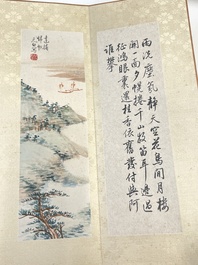 Drie albums: 'Jiang Hanting 江寒汀 (1904-1963), Lin Sanzhi 林散之 (1898-1989) en Qi Gong 启功 (1912-2005)', inkt en kleur op papier