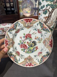 Collection vari&eacute;e en porcelaine de Chine famille rose et verte, 18/19&egrave;me