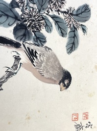 Drie albums: 'Jiang Hanting 江寒汀 (1904-1963), Lin Sanzhi 林散之 (1898-1989) en Qi Gong 启功 (1912-2005)', inkt en kleur op papier
