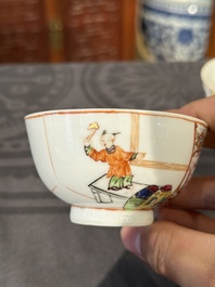 Collection vari&eacute;e en porcelaine de Chine famille rose et verte, 18/19&egrave;me
