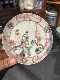 Collection vari&eacute;e en porcelaine de Chine famille rose et verte, 18/19&egrave;me