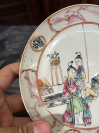 Collection vari&eacute;e en porcelaine de Chine famille rose et verte, 18/19&egrave;me