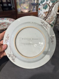 Collection vari&eacute;e en porcelaine de Chine famille rose et verte, 18/19&egrave;me