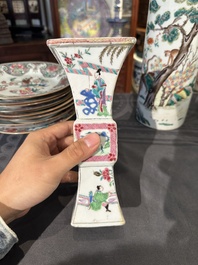 Collection vari&eacute;e en porcelaine de Chine famille rose et verte, 18/19&egrave;me