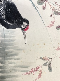 Drie albums: 'Jiang Hanting 江寒汀 (1904-1963), Lin Sanzhi 林散之 (1898-1989) en Qi Gong 启功 (1912-2005)', inkt en kleur op papier