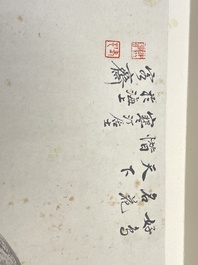Drie albums: 'Jiang Hanting 江寒汀 (1904-1963), Lin Sanzhi 林散之 (1898-1989) en Qi Gong 启功 (1912-2005)', inkt en kleur op papier