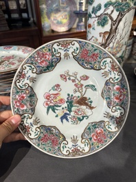 Collection vari&eacute;e en porcelaine de Chine famille rose et verte, 18/19&egrave;me