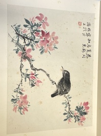 Drie albums: 'Jiang Hanting 江寒汀 (1904-1963), Lin Sanzhi 林散之 (1898-1989) en Qi Gong 启功 (1912-2005)', inkt en kleur op papier