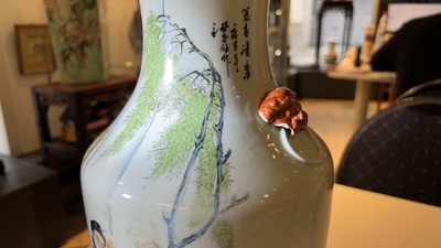 Zeven Chinese famille rose vazen, 19/20e eeuw