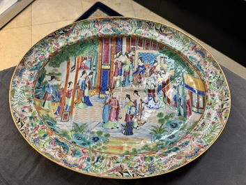 A very extensive Chinese Canton famille rose 81-piece dinner service, 19th C.