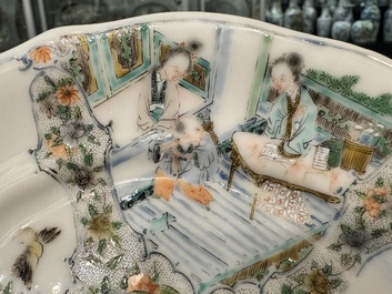 Een zeldzaam 30-delig KPM porseleinen servies met Cantonees famille verte beschildering, China en Duitsland, 19e eeuw