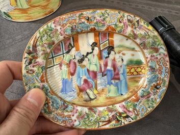 A very extensive Chinese Canton famille rose 81-piece dinner service, 19th C.