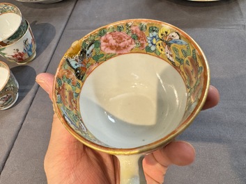A very extensive Chinese Canton famille rose 81-piece dinner service, 19th C.