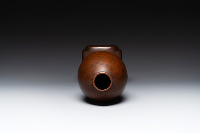 An unusual and large Chinese bronze vase, Ming