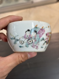 Collection vari&eacute;e en porcelaine de Chine famille rose et qianjiang cai, 19/20&egrave;me