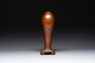 An unusual and large Chinese bronze vase, Ming