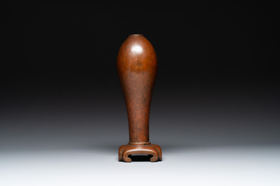 An unusual and large Chinese bronze vase, Ming