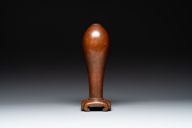 An unusual and large Chinese bronze vase, Ming