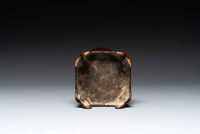 An unusual and large Chinese bronze vase, Ming