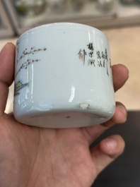 Collection vari&eacute;e en porcelaine de Chine famille rose et qianjiang cai, 19/20&egrave;me