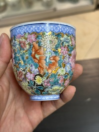Collection vari&eacute;e en porcelaine de Chine famille rose et qianjiang cai, 19/20&egrave;me