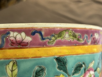 A Chinese famille rose jardiniere for the Straits or Peranakan market, 19th C.