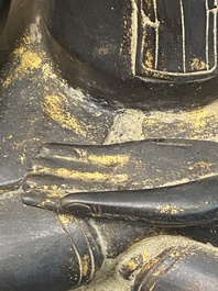 Bouddha Shan en bronze avec traces de dorure, Birmanie, 16/17&egrave;me