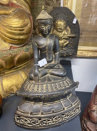 Bouddha Shan en bronze avec traces de dorure, Birmanie, 16/17&egrave;me
