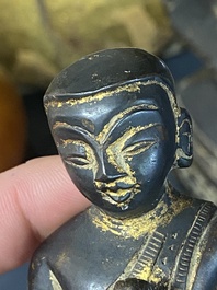 Bouddha Shan en bronze avec traces de dorure, Birmanie, 16/17&egrave;me