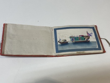 A varied collection of Chinese rice paper paintings with figures, Canton, 19th C.