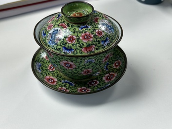 Collection vari&eacute;e en &eacute;maux de Canton, Chine, 19&egrave;me