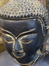 Bouddha Shan en bronze avec traces de dorure, Birmanie, 16/17&egrave;me