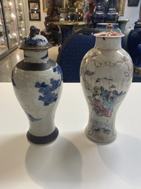 Collection vari&eacute;e en porcelaine de Chine en bleu et blanc et famille rose, Qianlong et post&eacute;rieur