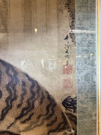 Watanabe Shusen (1736-1824): 'Tiger', ink and colour on paper