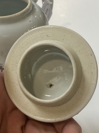 A Chinese famille rose &lsquo;falcon&rsquo; teapot, Yongzheng