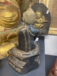 Bouddha Shan en bronze avec traces de dorure, Birmanie, 16/17&egrave;me