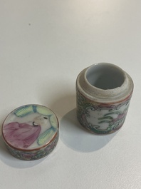Collection vari&eacute;e en porcelaine de Chine en bleu et blanc et famille rose, Qianlong et post&eacute;rieur