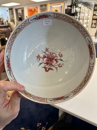 A Chinese famille rose bowl and a covered tureen, Yongzheng/Qianlong