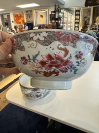A Chinese famille rose bowl and a covered tureen, Yongzheng/Qianlong