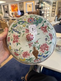 A Chinese famille rose bowl and a covered tureen, Yongzheng/Qianlong