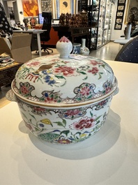 A Chinese famille rose bowl and a covered tureen, Yongzheng/Qianlong